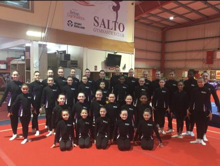 Gymnasts prep for comptition 