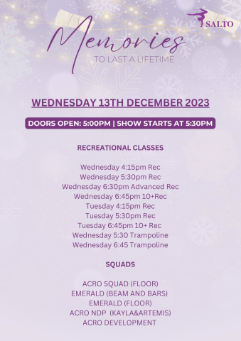 Wednesday Xmas Show 
