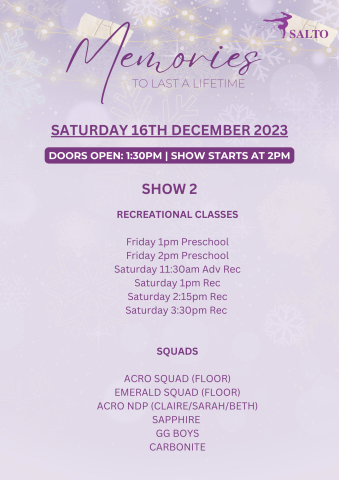 Saturday 16th December S2 