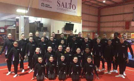 Gymnasts prep for comptition 